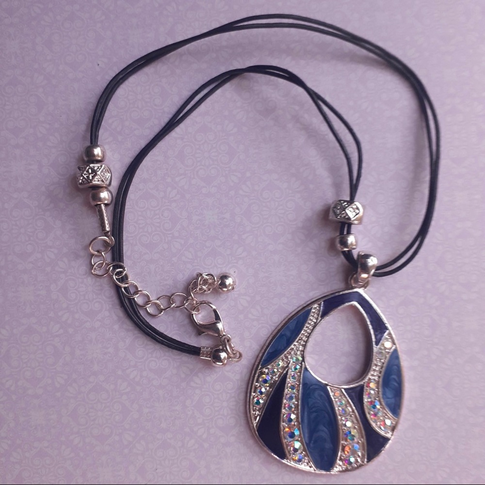 Boho Retro Blue Pendant Necklace